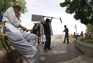 “The Last Kiss” being filmed on campus