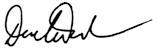 Signature by Chancellor David Ward